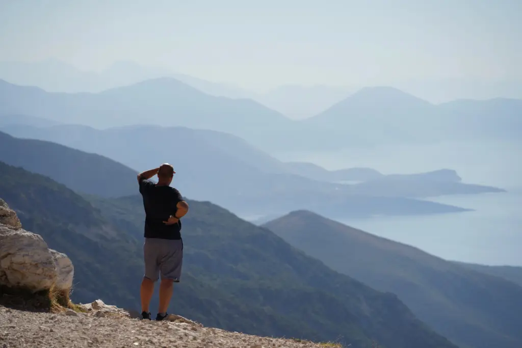 Breathtaking view from the Llogara Pass, a top attraction easily accessible with car rental in Saranda, Albania