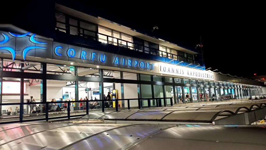 Corfu Airport - tourist can reach Saranda and Ksamil Albania the easiest way from Corfu