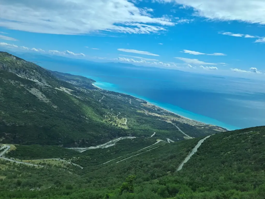 Albanian Riviera road trip – panoramic view from Llogara Pass